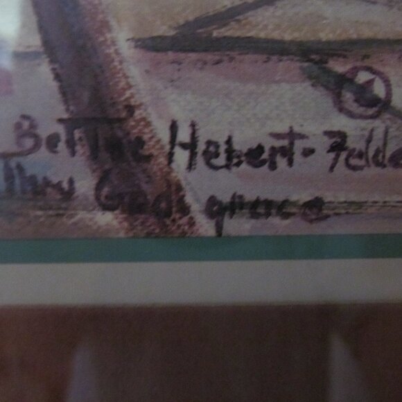 Tea for Two ~ Home Interiors ~ Thru God's Grace Bettie Hebert Felder Framed Art - Picture 4 of 15